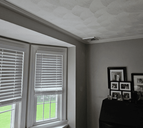 Newly installed ductwork in first floor of Worcester, MA home.